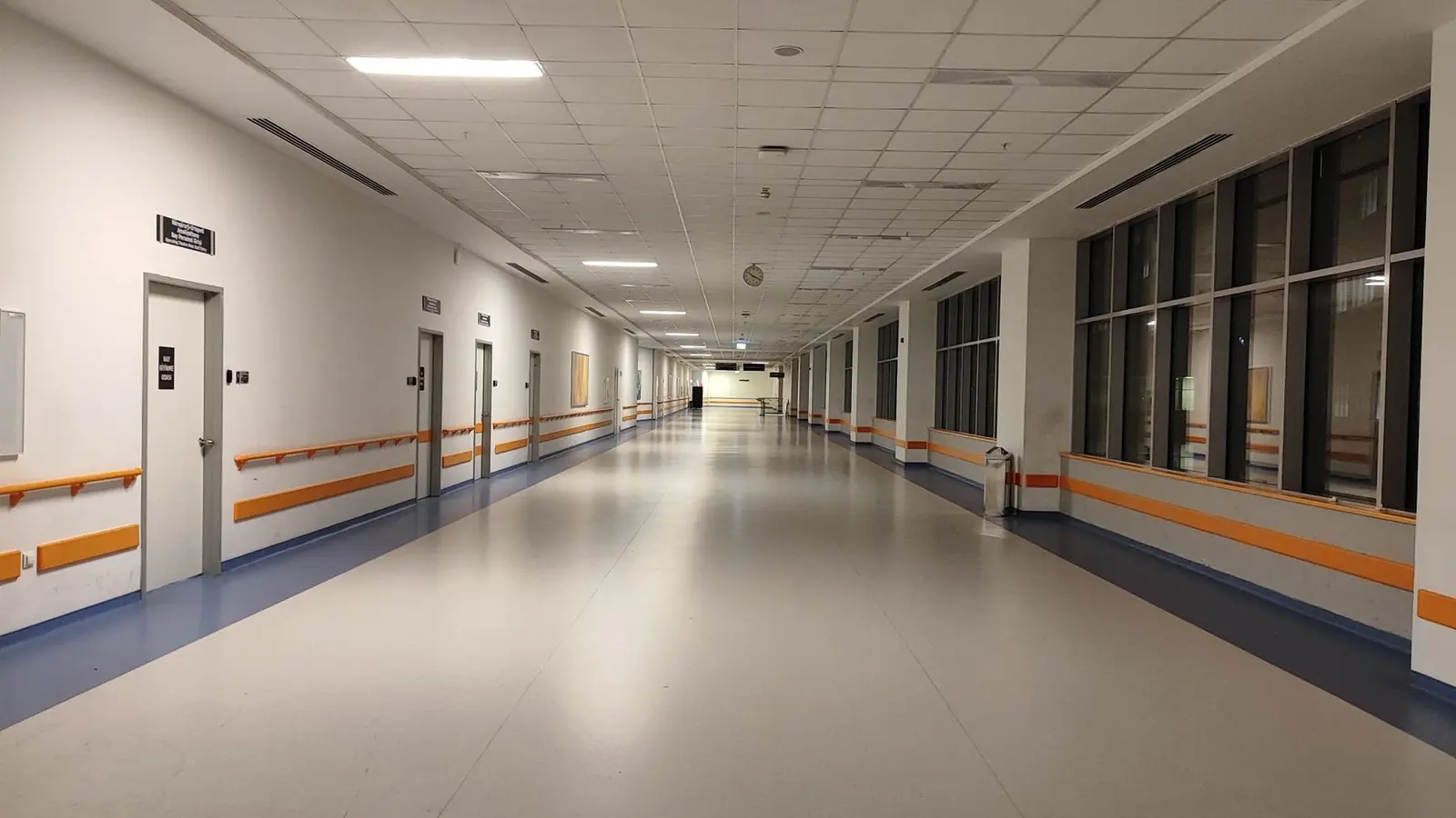 Representative hospital corridor